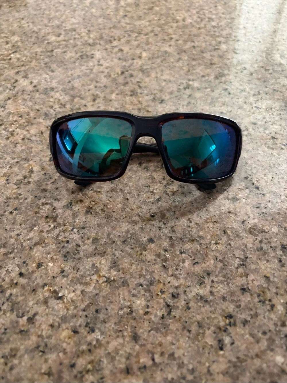 Costa Men's Tortoise Frame Sunglasses with Blue Lenses